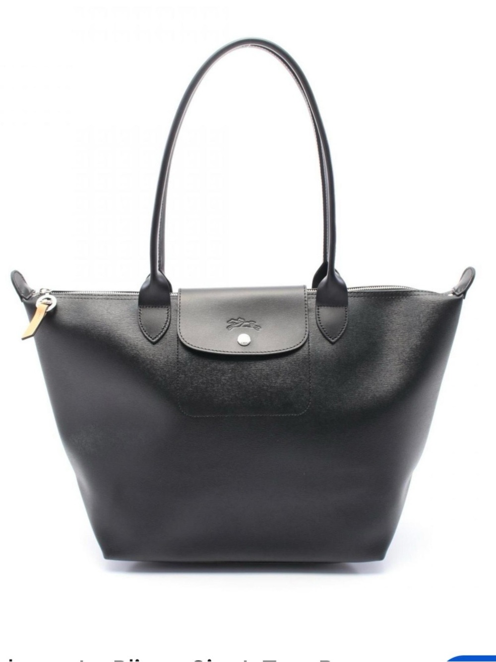 Longchamp Large Le Pliage City Coated Canvas Tote in Black